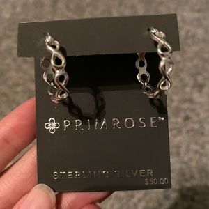 🌸 Primrose Sterling Silver Infinity Hoop Earrings